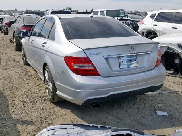 WDDGF4HBXER302897 - 2014 MERCEDES-BENZ C 250 SILVER photo 3