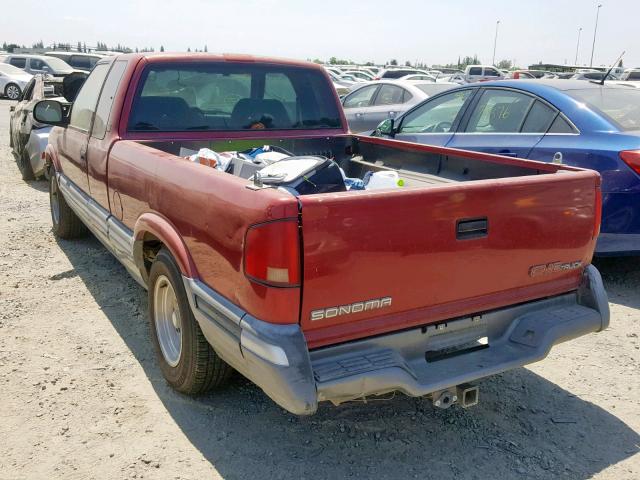 1GTCS19X8T8525357 - 1996 GMC SONOMA RED photo 3