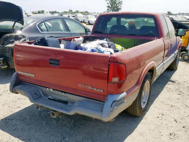 1GTCS19X8T8525357 - 1996 GMC SONOMA RED photo 4