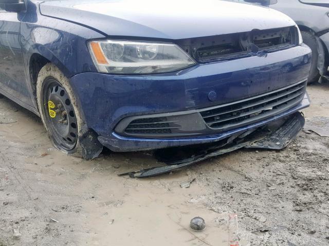 3VW2K7AJ0BM331838 - 2011 VOLKSWAGEN JETTA BASE BLUE photo 9