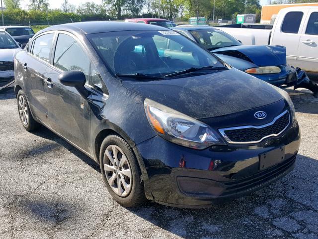 KNADN4A30C6045683 - 2012 KIA RIO EX BLACK photo 1