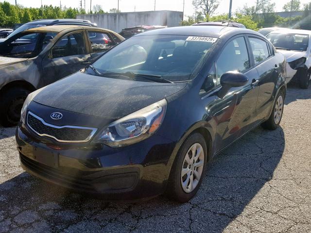 KNADN4A30C6045683 - 2012 KIA RIO EX BLACK photo 2