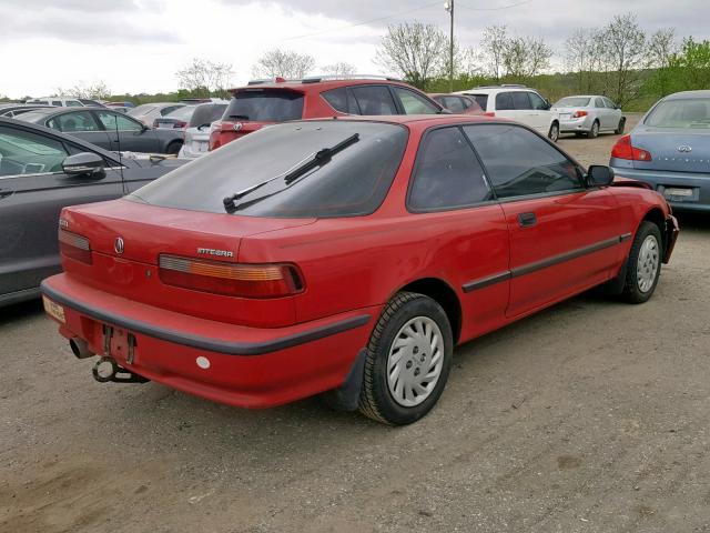 JH4DA9345NS032387 - 1992 ACURA INTEGRA RS RED photo 4