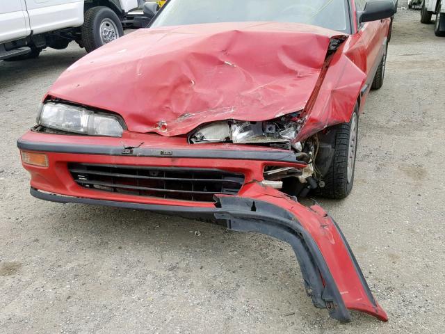 JH4DA9345NS032387 - 1992 ACURA INTEGRA RS RED photo 9