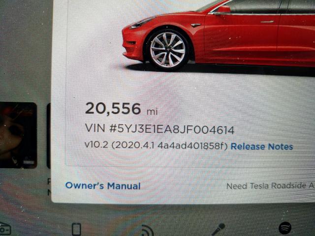 5YJ3E1EA8JF004614 - 2018 TESLA MODEL 3  photo 8