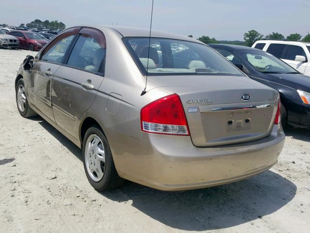 KNAFE121875474165 - 2007 KIA SPECTRA EX TAN photo 3