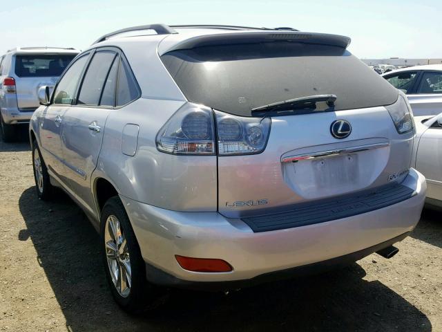 JTJHW31U282051064 - 2008 LEXUS RX 400H SILVER photo 3