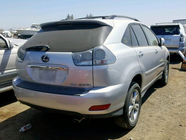 JTJHW31U282051064 - 2008 LEXUS RX 400H SILVER photo 4