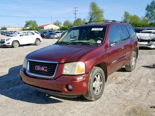 1GKDT13S332242970 - 2003 GMC ENVOY MAROON photo 2