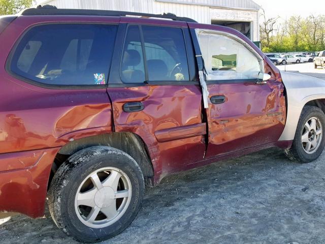 1GKDT13S332242970 - 2003 GMC ENVOY MAROON photo 9