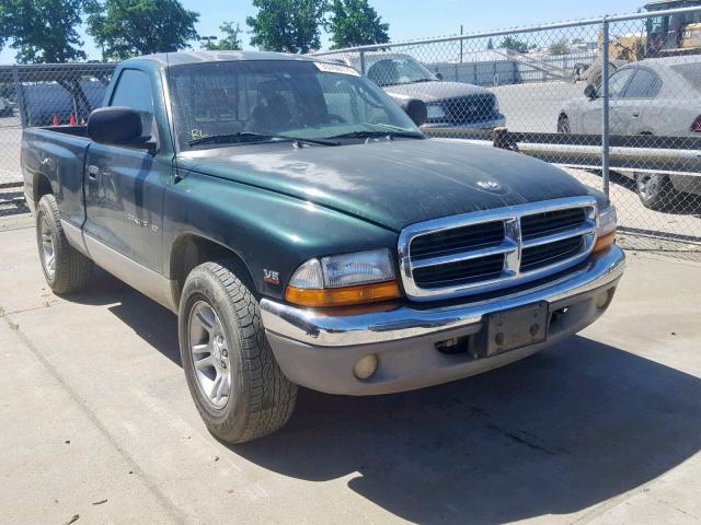 1B7FL26X8YS774644 - 2000 DODGE DAKOTA GREEN photo 1