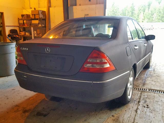 WDBRF61J02F232693 - 2002 MERCEDES-BENZ C 240 CHARCOAL photo 4