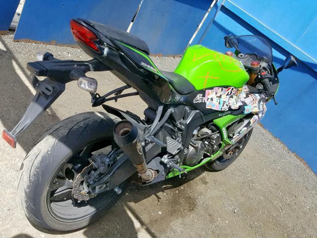 JKBZXJE13DA005936 - 2013 KAWASAKI ZX636 E GREEN photo 4