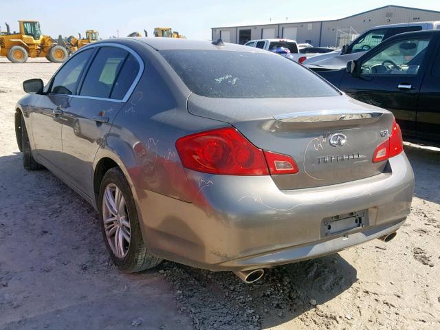 JN1CV6AP5BM503096 - 2011 INFINITI G37 BASE GRAY photo 3