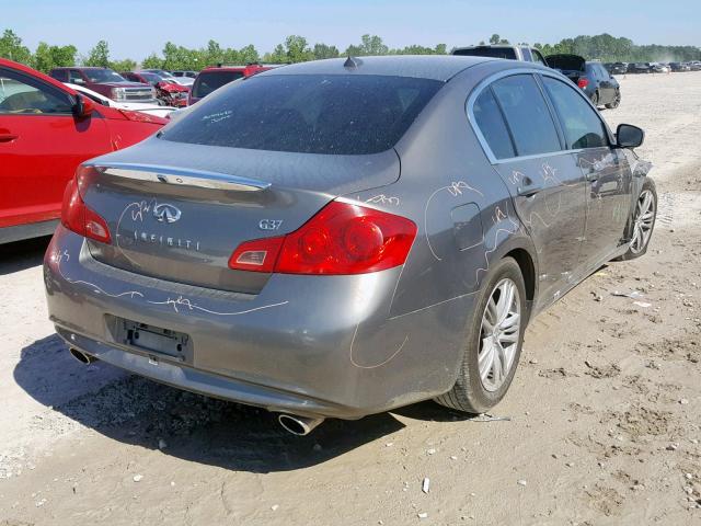 JN1CV6AP5BM503096 - 2011 INFINITI G37 BASE GRAY photo 4