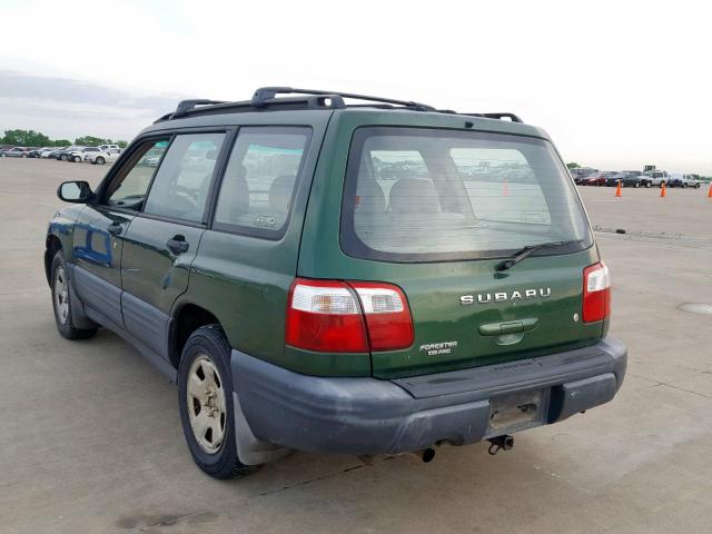 JF1SF635X2H754759 - 2002 SUBARU FORESTER L GREEN photo 3