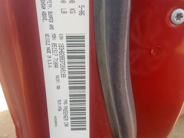 1B3HB28B37D545189 - 2007 DODGE CALIBER RED photo 10