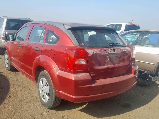 1B3HB28B37D545189 - 2007 DODGE CALIBER RED photo 3