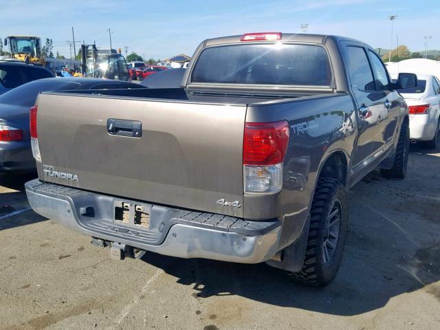 5TFHY5F13CX266911 - 2012 TOYOTA TUNDRA CRE GRAY photo 4