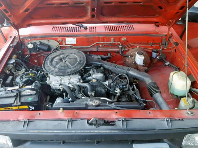 JM2UF113XK0743195 - 1989 MAZDA B2200 SHOR RED photo 7