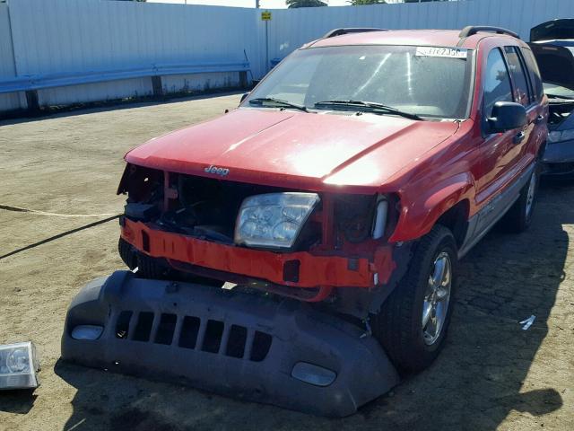 1J4G258S6XC538524 - 1999 JEEP GRAND CHER RED photo 2