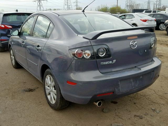 JM1BK324081799370 - 2008 MAZDA 3 S GRAY photo 3