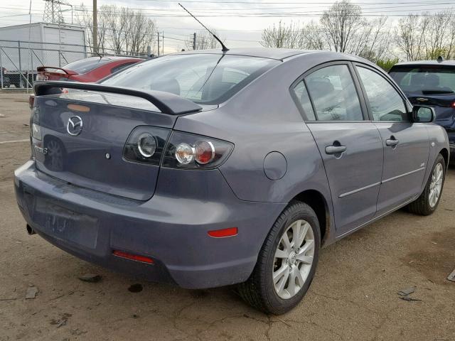 JM1BK324081799370 - 2008 MAZDA 3 S GRAY photo 4