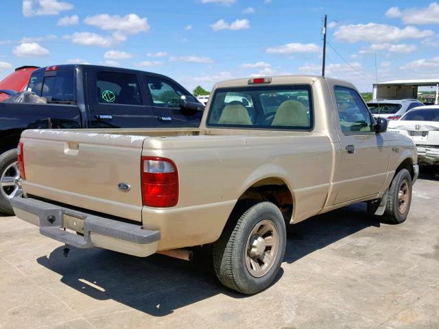 1FTYR10C11TA04499 - 2001 FORD RANGER TAN photo 4