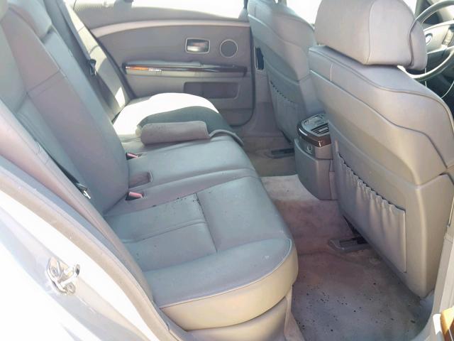 WBAHL83556DT00518 - 2006 BMW 750 I SILVER photo 6