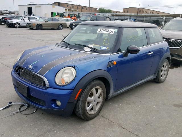 WMWMF33537TL68087 - 2007 MINI COOPER BLUE photo 2