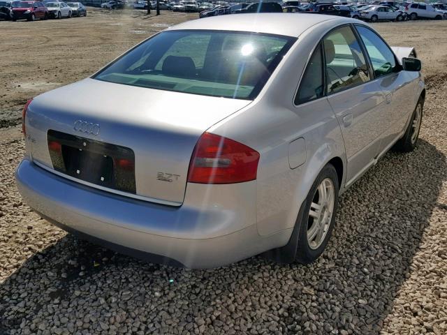 WAUED64B61N037662 - 2001 AUDI A6 2.7T QU SILVER photo 4