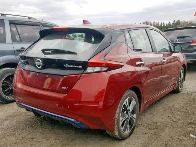 1N4AZ1CP5JC316220 - 2018 NISSAN LEAF S RED photo 4