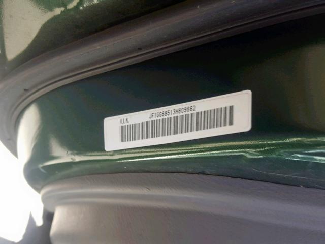 JF1GG68513H809662 - 2003 SUBARU IMPREZA OU GREEN photo 10