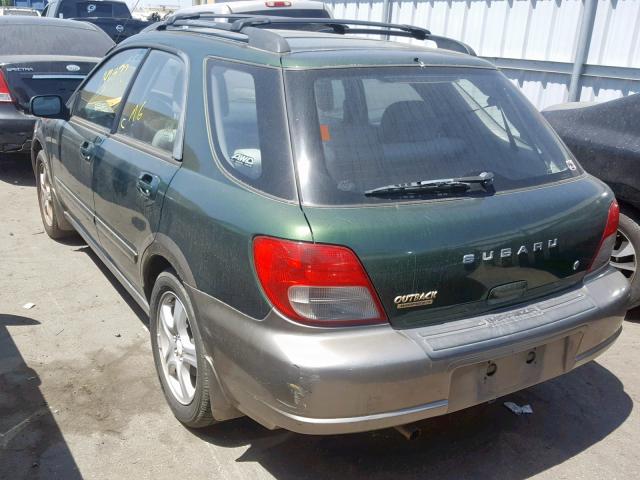 JF1GG68513H809662 - 2003 SUBARU IMPREZA OU GREEN photo 3