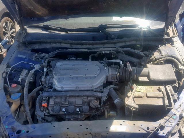 1HGCS2B87AA001133 - 2010 HONDA ACCORD EXL BLUE photo 7