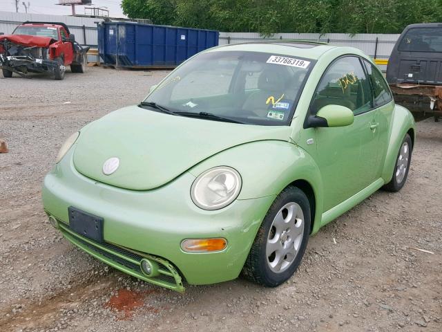 3VWDD21C12M442129 - 2002 VOLKSWAGEN NEW BEETLE მწვანე ფოტო 2