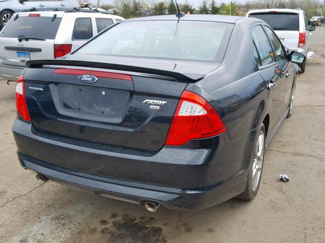 3FAHP0DC9AR151655 - 2010 FORD FUSION SPO BLACK photo 4