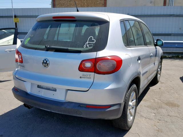 WVGBV7AX0AW517971 - 2010 VOLKSWAGEN TIGUAN SE SILVER photo 4