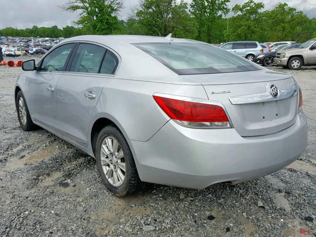 1G4GB5GG0AF149513 - 2010 BUICK LACROSSE C SILVER photo 3