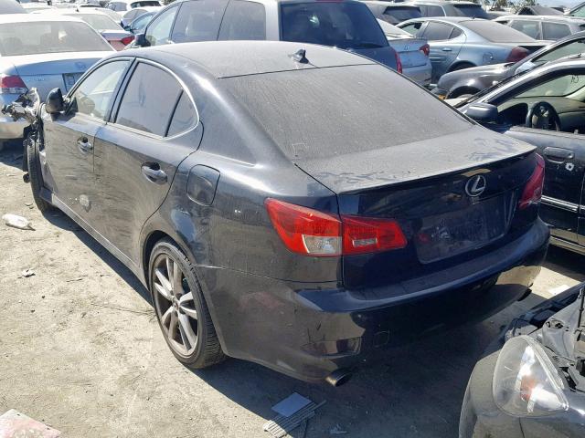 JTHBK262272050936 - 2007 LEXUS IS 250 BLACK photo 3