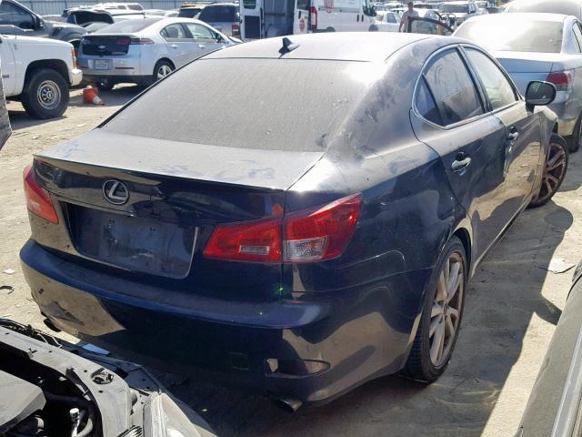 JTHBK262272050936 - 2007 LEXUS IS 250 BLACK photo 4