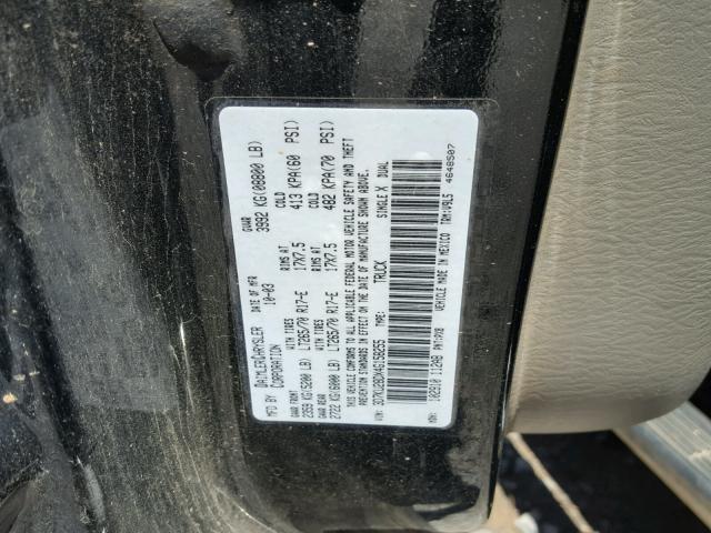 3D7KU28DX4G158255 - 2004 DODGE RAM 2500 S BLACK photo 10