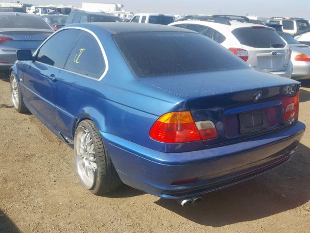 WBABN73483PJ15357 - 2003 BMW 325 CI BLUE photo 3