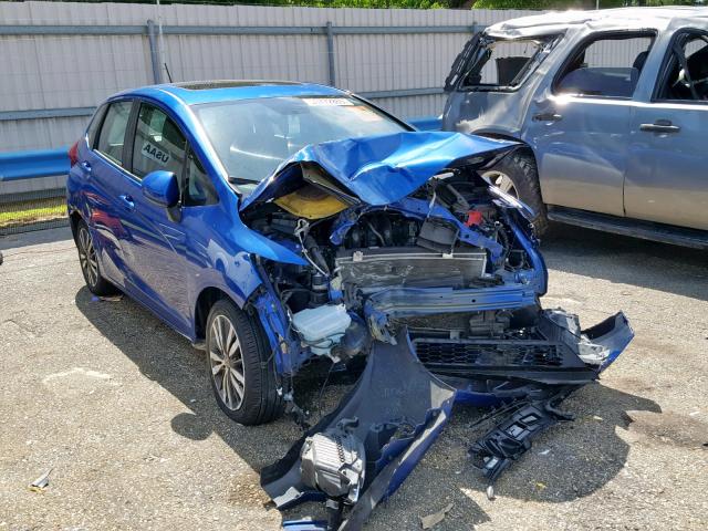 3HGGK5H8XFM720140 - 2015 HONDA FIT EX BLUE photo 1