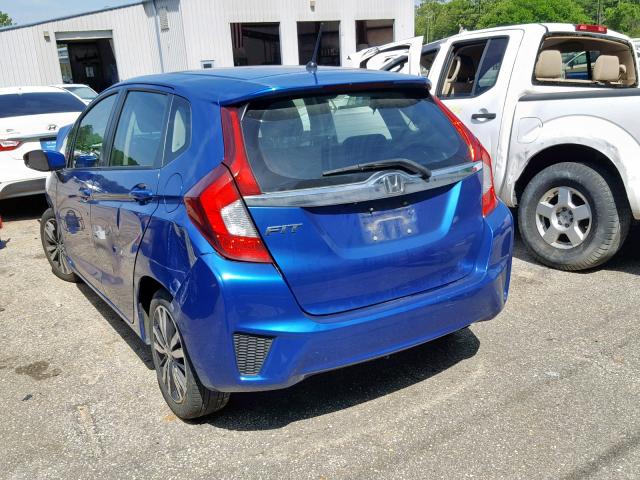 3HGGK5H8XFM720140 - 2015 HONDA FIT EX BLUE photo 3