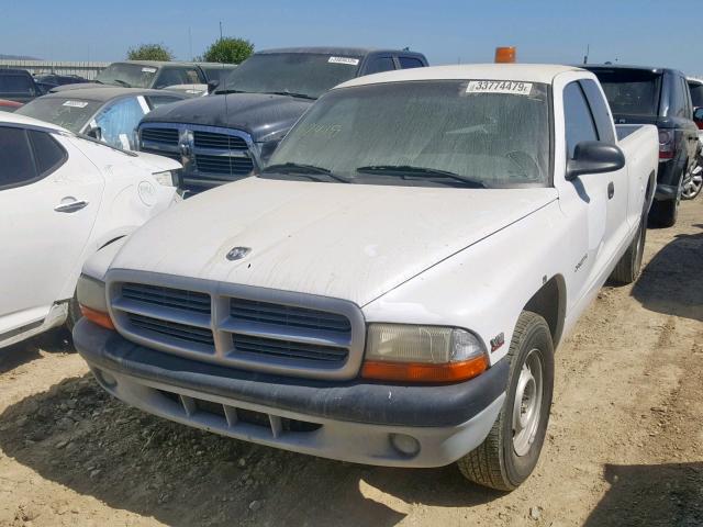 1B7GL22X1WS608800 - 1998 DODGE DAKOTA WHITE photo 2