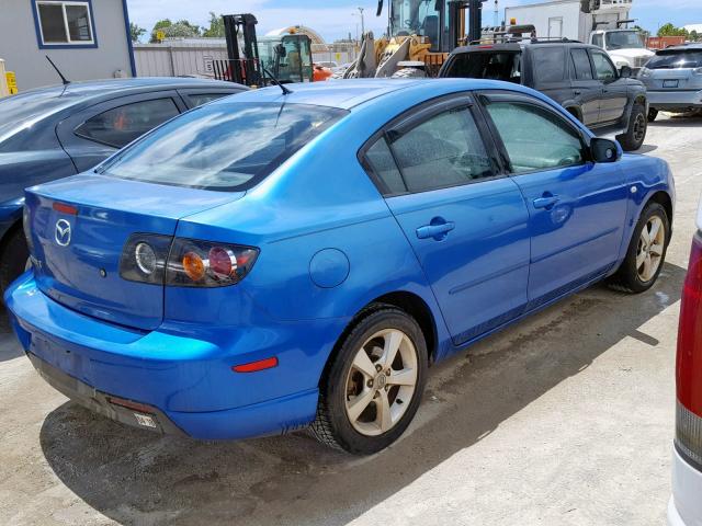 JM1BK123X61522928 - 2006 MAZDA 3 S BLUE photo 4