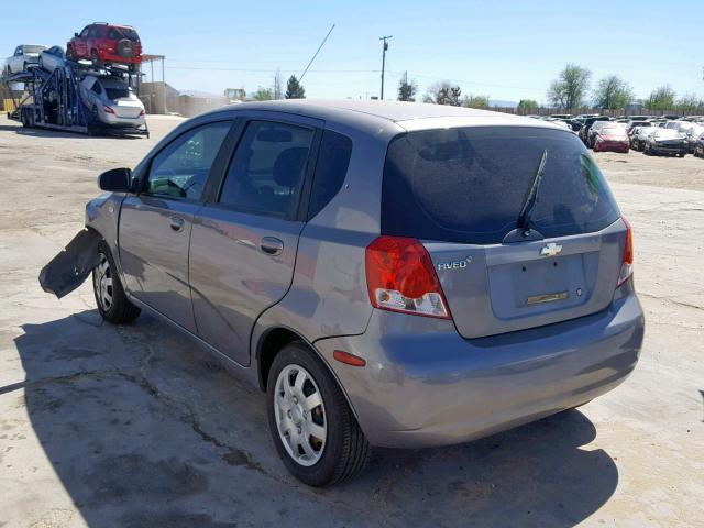 KL1TD66617B764719 - 2007 CHEVROLET AVEO BASE Сұр фото 3