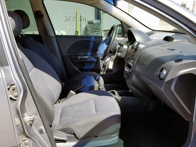 KL1TD66617B764719 - 2007 CHEVROLET AVEO BASE Сұр фото 5