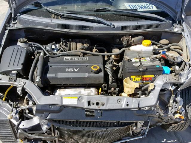 KL1TD66617B764719 - 2007 CHEVROLET AVEO BASE Сұр фото 7